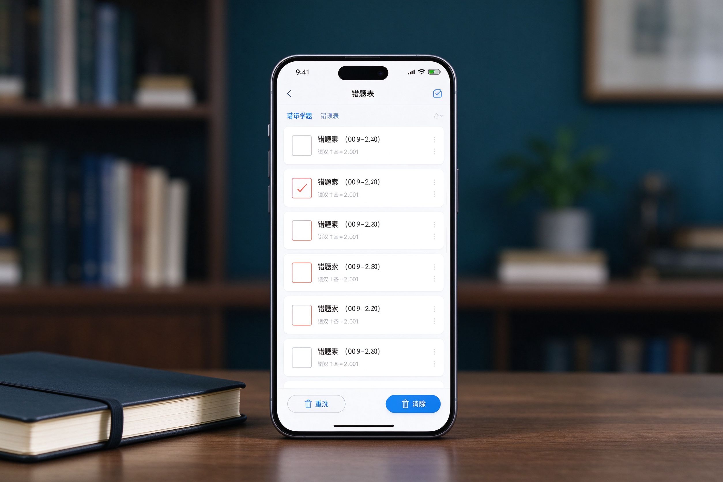 错题本APP界面